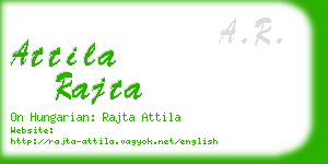 attila rajta business card